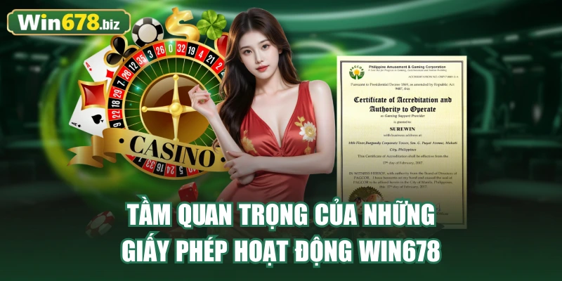 Tầm quan trọng của những giấy phép hoạt động WIN678